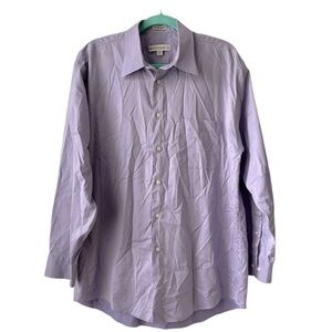 Pronto Uomo Men’s Cotton Long Sleeve Button Down Shirt | Wine | Size 16.5 32/33